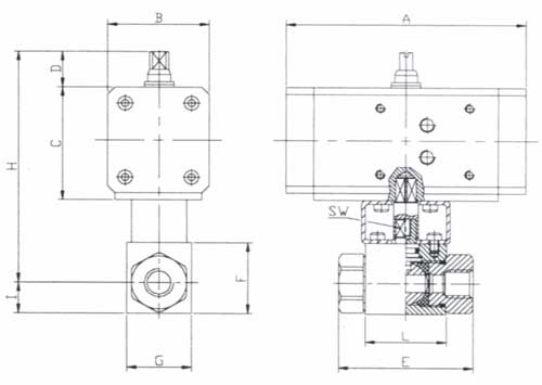 HS-GE-02/DA/SR氣動高(gāo)壓直通(tōng)球閥