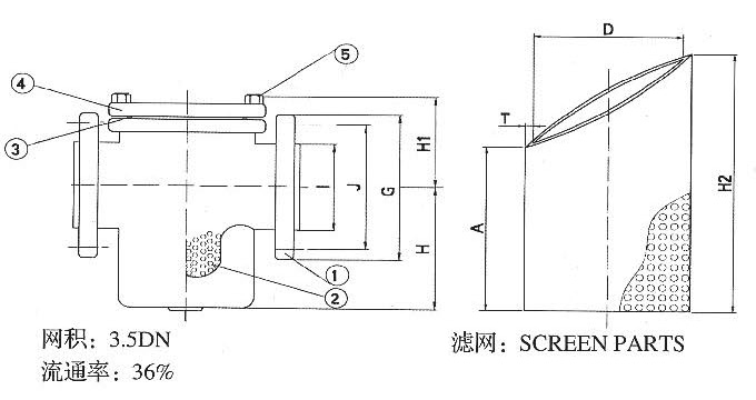 法蘭連接筒型過濾器