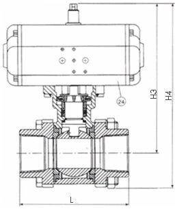 氣動三片式球閥 HS-03T DA/SR